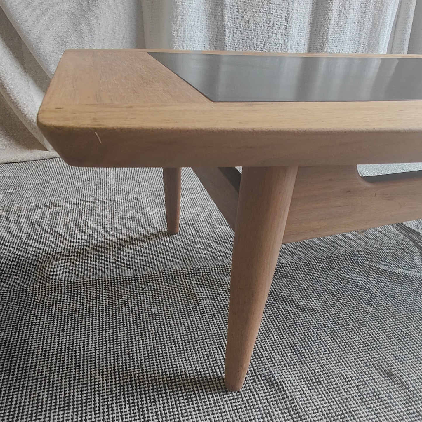 American oak surfboard coffee table