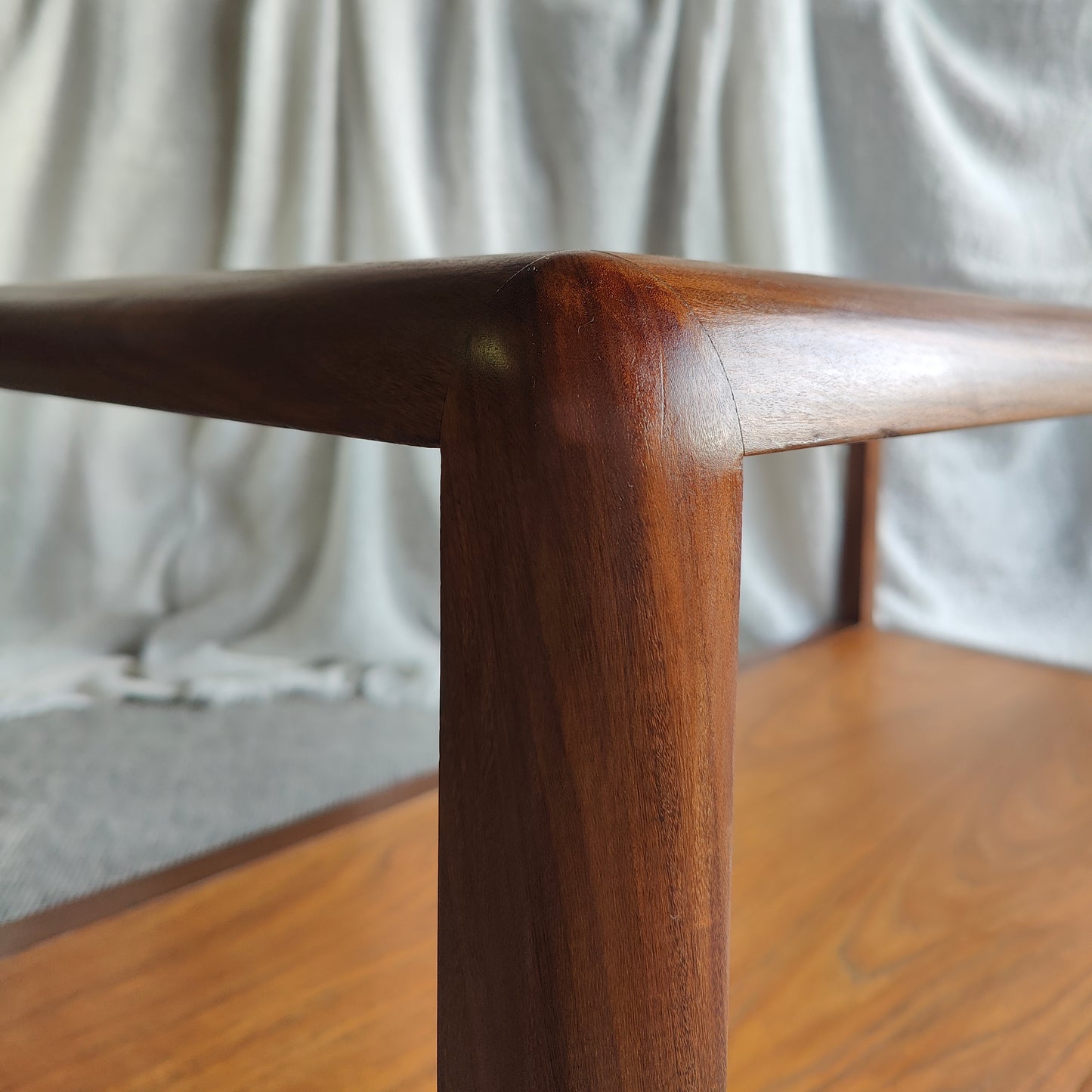 G Plan Mid Century Modern Teak Coffee Table with Low Shelf and Glass Top