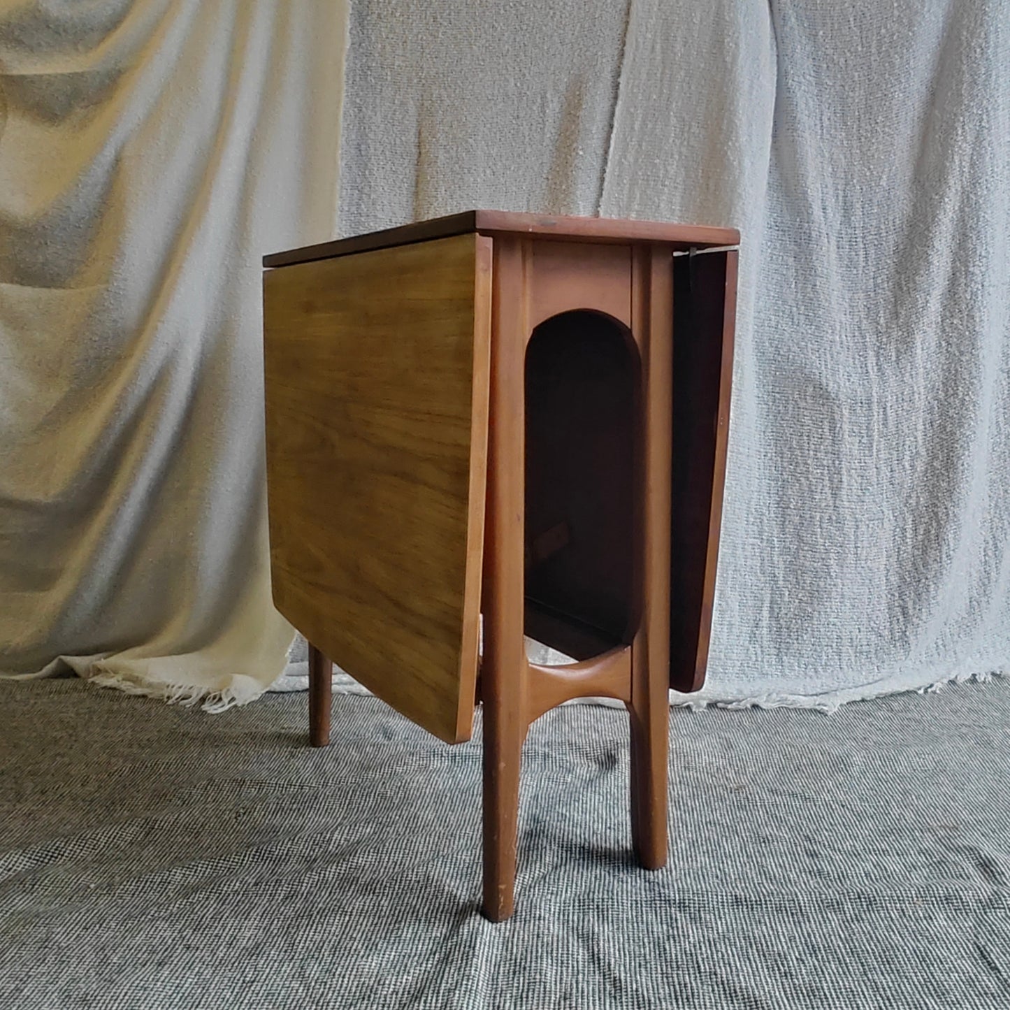 Folding teak dining table