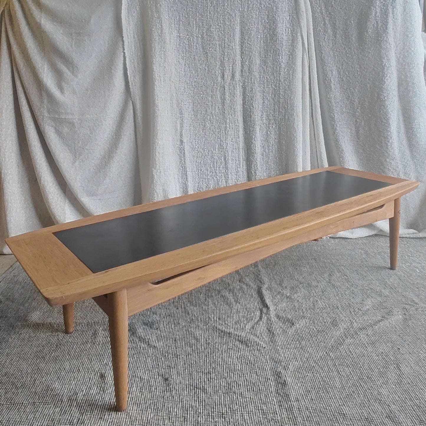 American oak surfboard coffee table